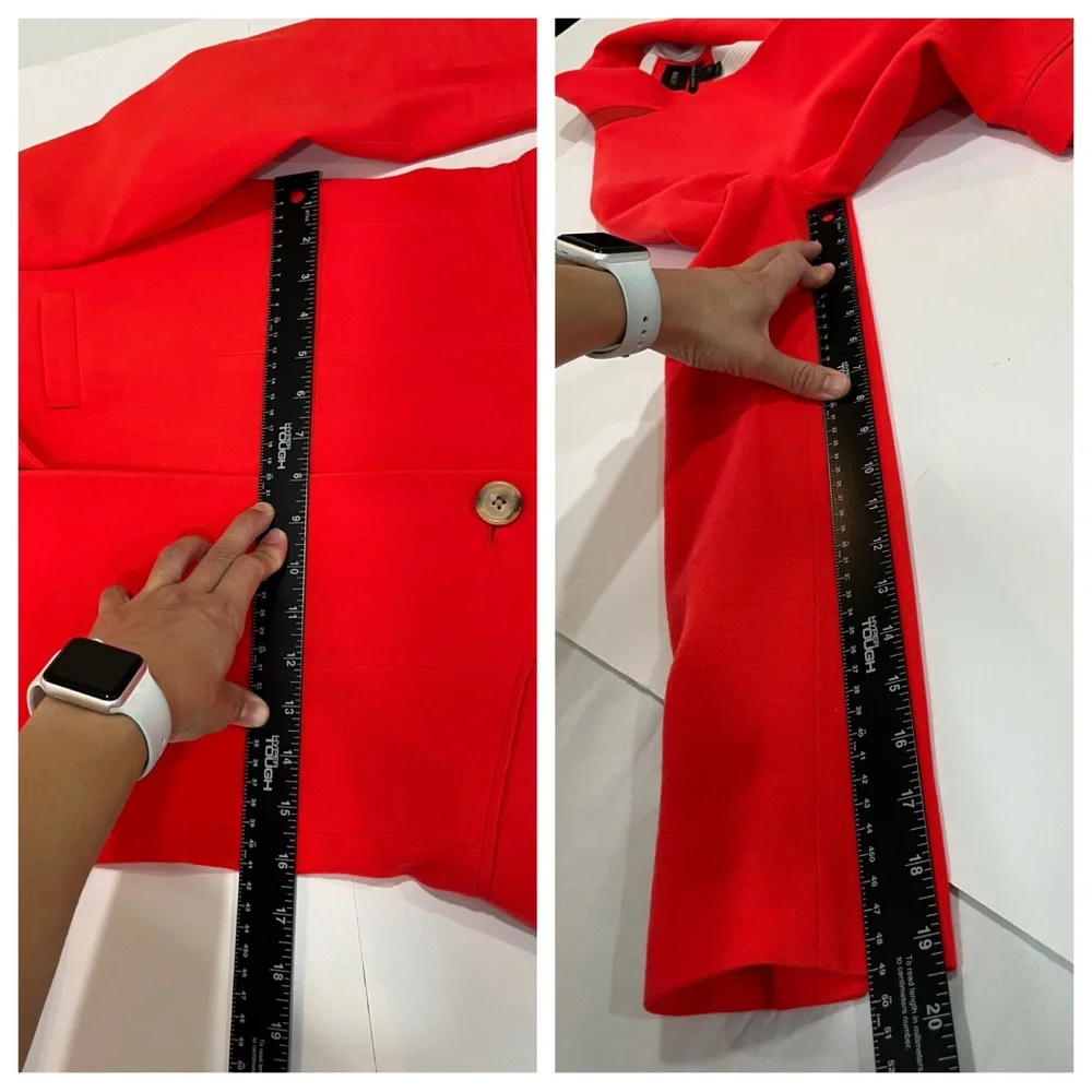 J. Crew Regent Wool Single Breasted Button Red Suit Jacket Blazer Coat 2 2T TALL